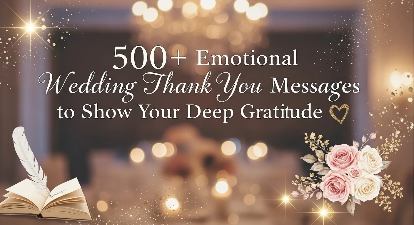 Read more about the article 500+ Emotional Wedding Thank You Messages to Show Your Deep Gratitude 💖