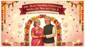 Read more about the article 340+ Heart-Touching Anniversary Wishes for Bua and Fufa Ji 💝🌺
