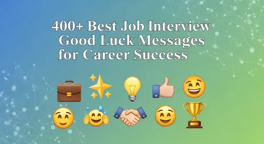400+ Best Job Interview Good Luck Messages for Career Success 💼✨