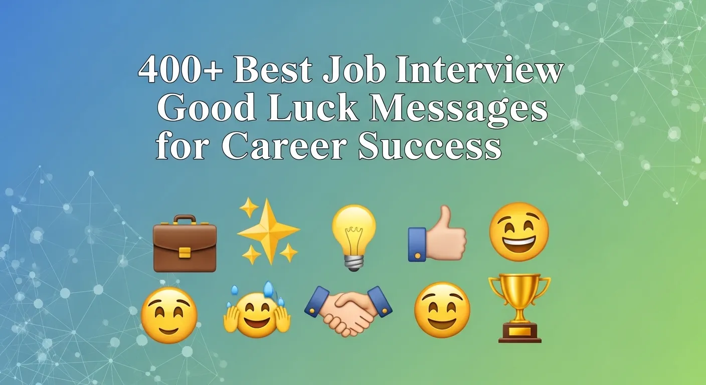 You are currently viewing 400+ Best Job Interview Good Luck Messages for Career Success 💼✨