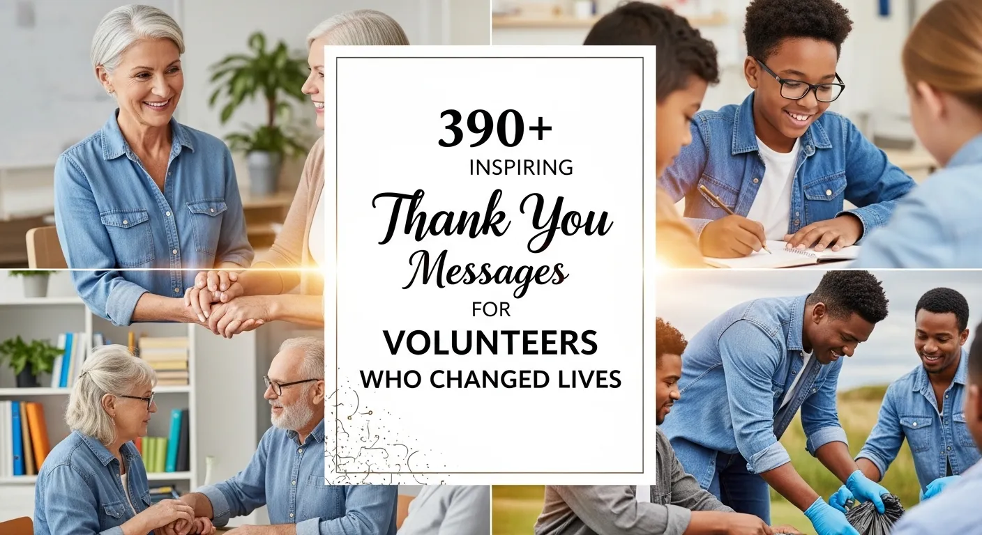 You are currently viewing 🤝 390+ Inspiring Thank You Messages for Volunteers Who Changed Lives