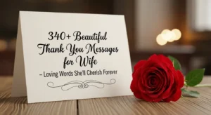 Read more about the article 340+ Beautiful Thank You Messages for Wife 🌹 Loving Words She’ll Cherish Forever
