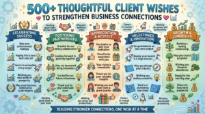 Read more about the article 500+ Thoughtful Client Wishes to Strengthen Business Connections 💖📈