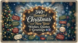 Read more about the article 340+ Beautiful Christmas and New Year Wishes, Quotes & Greetings ❄️🎆