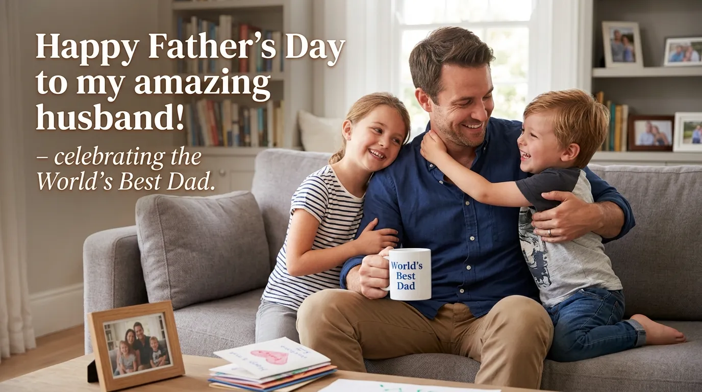 You are currently viewing 300+ Father’s Day Wishes for Husband to Celebrate the World’s Best Dad 💙👨‍👧‍👦